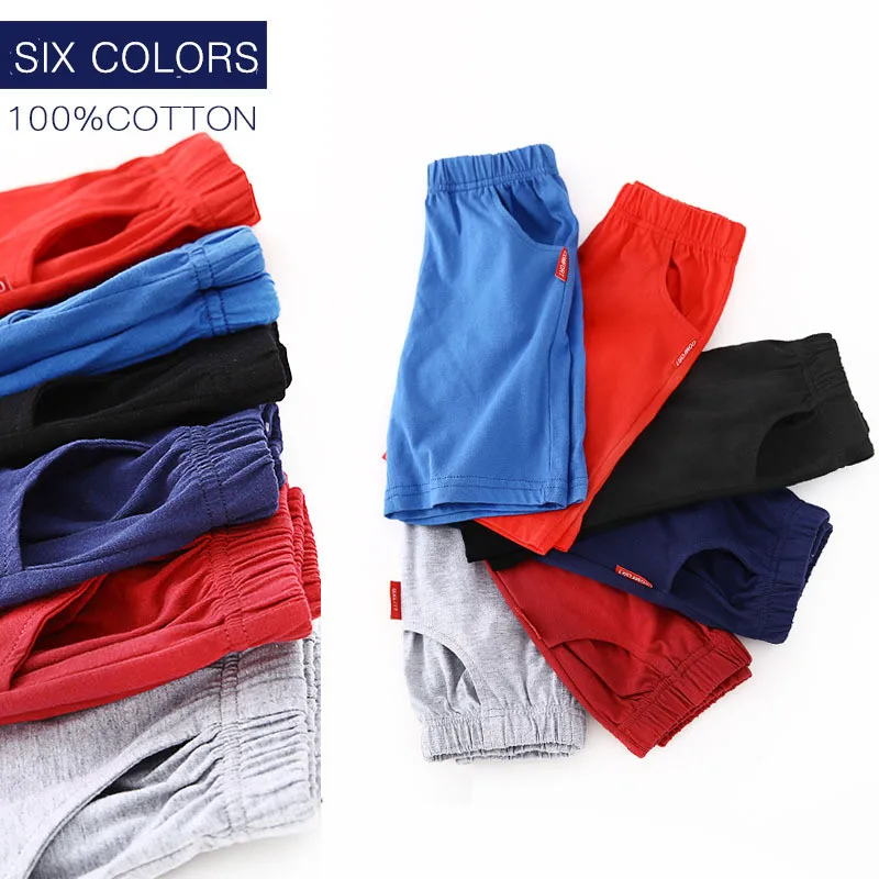 Лидер продаж 2020 однотонные детские брюки шорты для девочек маленьких мальчиков