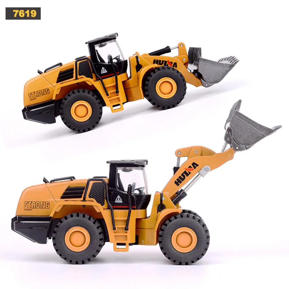 

Simulation 1:60 scale diecast Engineering vehicle excavator Roller Mining truck Bulldozer metal model alloy toys collection