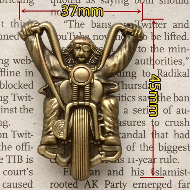 Классический пиратский одноглазный металлический значок для мотоциклетного