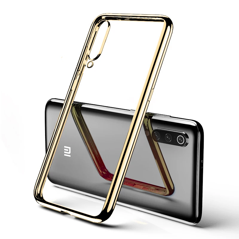 Золотой Роскошный чехол с 3D лазерным покрытием для Xiao mi 9 mi 9 SE 9T Pro mi A3 Lite Red mi Note 8 7 K20 Pro 7A 8A прозрачный мягкий чехол из ТПУ - Цвет: Золотой