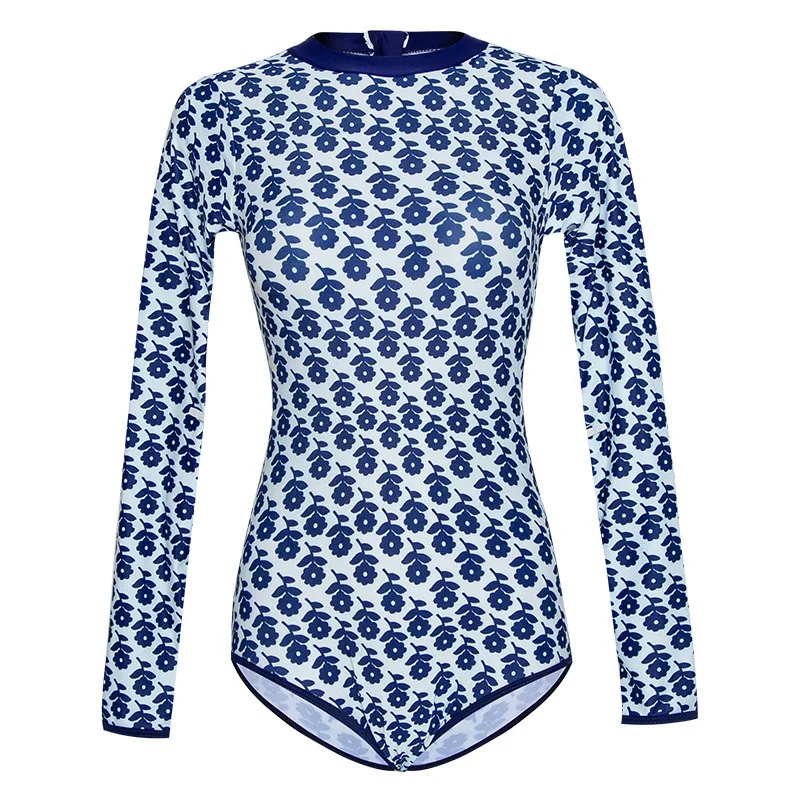 Женский купальник с длинным рукавом купальный костюм для девушек Рашгард