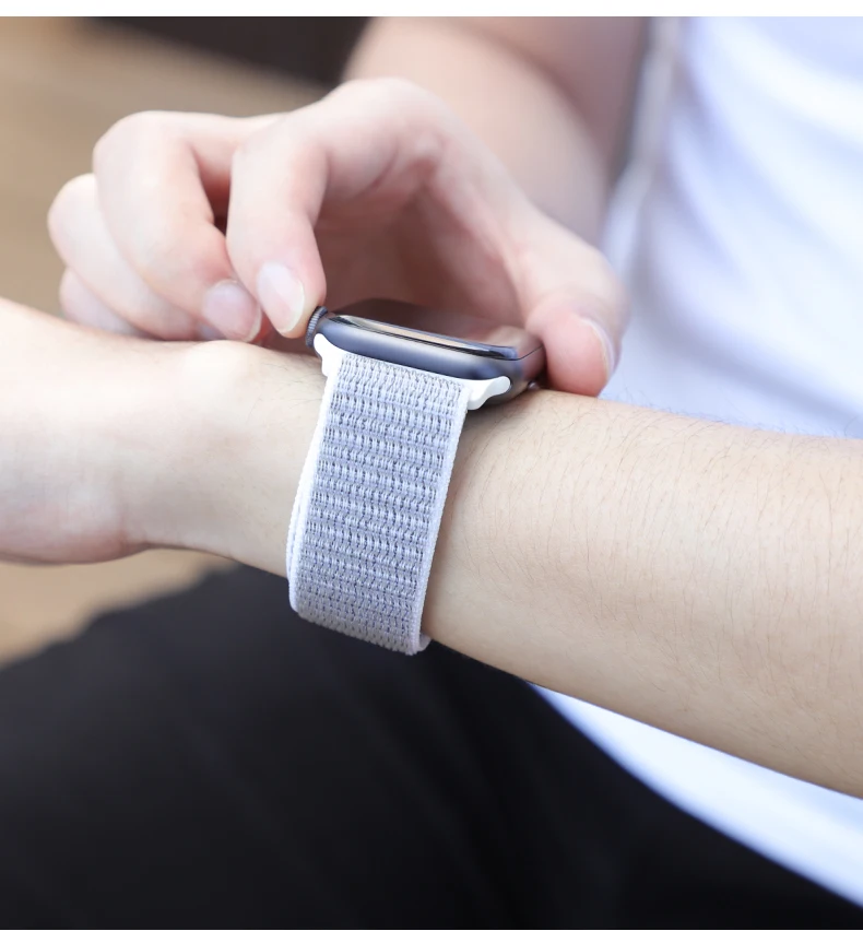Hoco нейлоновый ремешок для Apple Watch, 4 ремешка, 44 мм, 42 мм, 40 мм, 38 мм, браслет Pulseira, аксессуары для часов, подходит для Apple Watch Series 5 Correas
