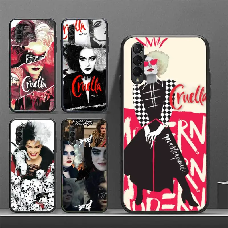 

Fashion Cruellas Phone Case for Galaxy J2pro J4 J5 J6 J7 J5prime J72016 J82018 M10 M20 M30 funda Cover