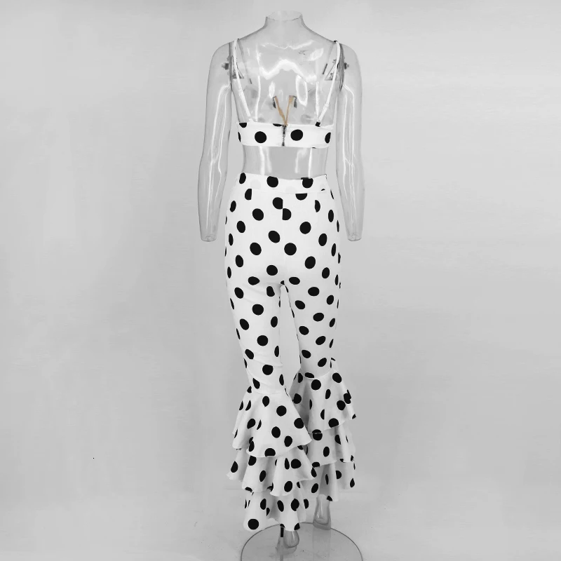 Женский комплект 2 шт. ботинки укороченные штаны высокое качество черный горошек