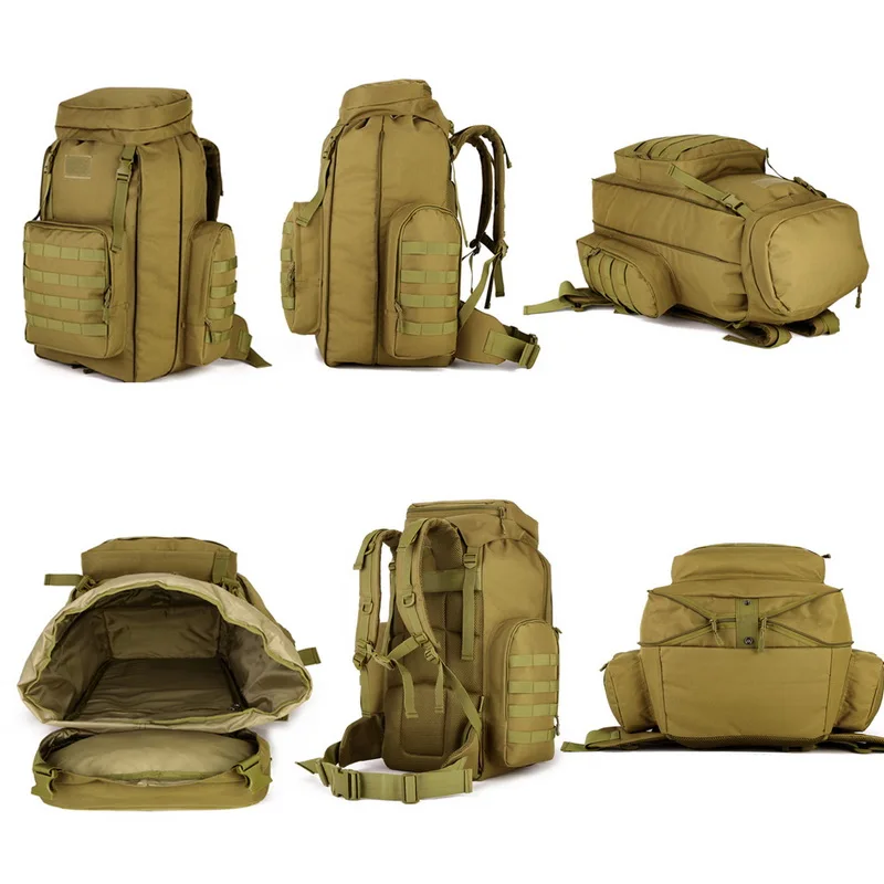 Военный Рюкзак 70-85L Molle тактический армейский Мужской Дорожный водонепроницаемый