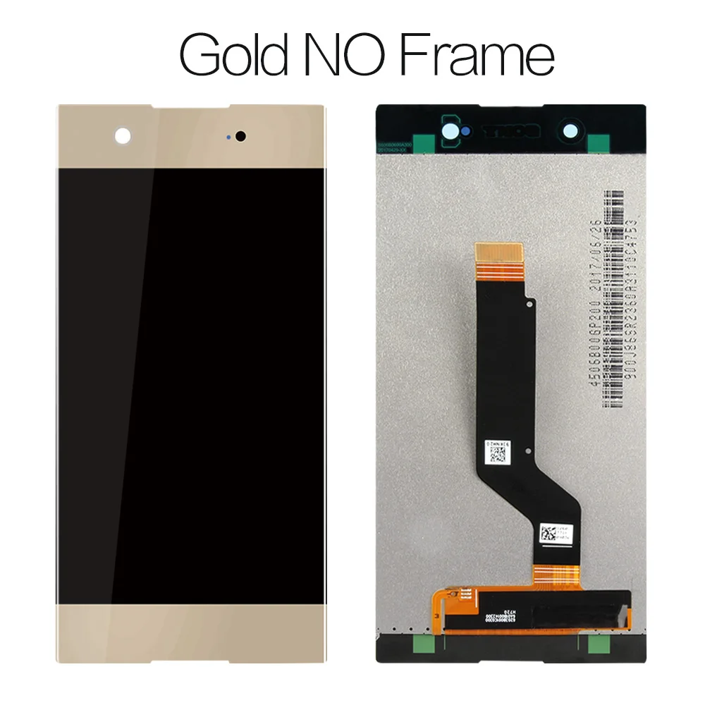Gold no Frame 6,0 '' Full HD 1080p lcd для sony Xperia XA1 ультра дисплей сенсорный экран дигитайзер для sony Xperia C7 XA1 ультра lcd - Цвет: Gold no Frame