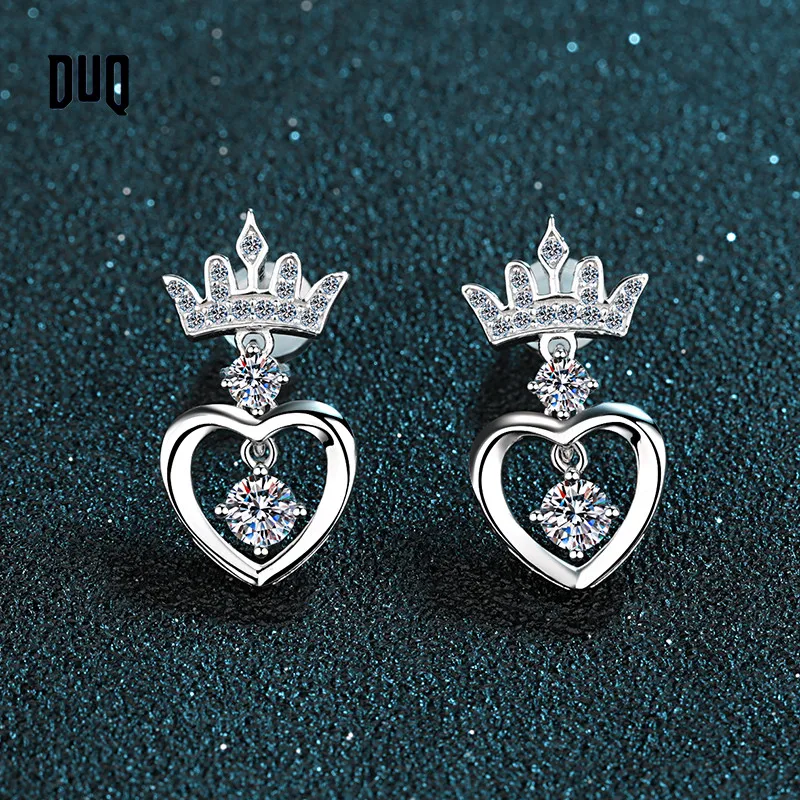 Категории Корона Серьги королевы 925 пробы серебро 0.72ct Муассанит маленькие