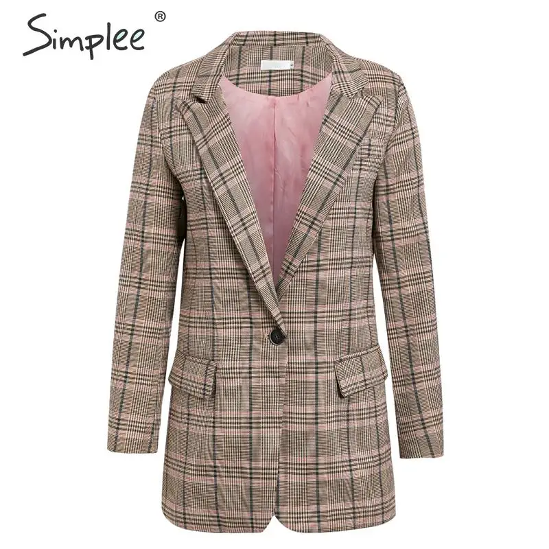 Simplee шикарный женский пиджак пальто с длинным рукавом офис Осень | Женская одежда
