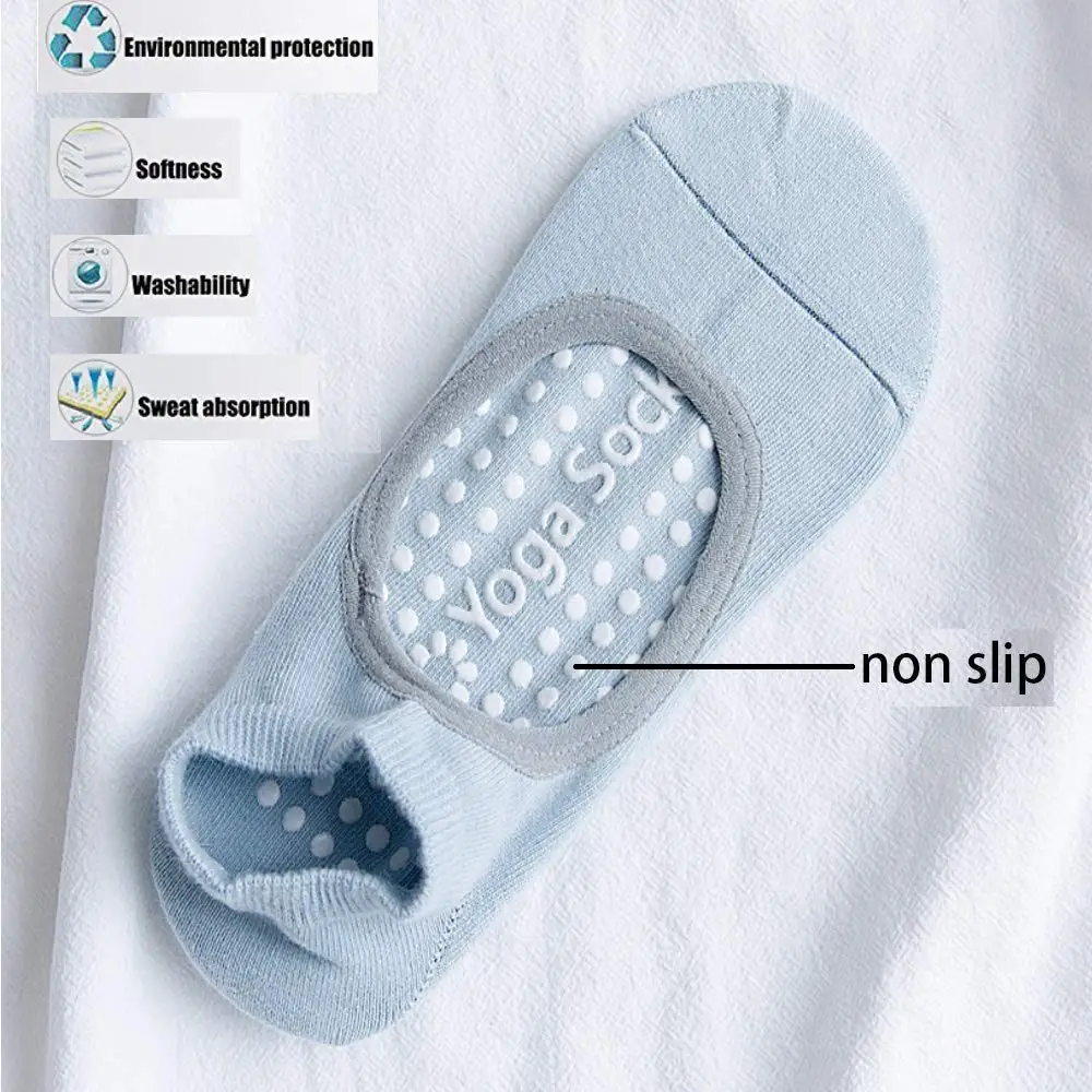 Антифрикционные женские носки для йоги силиконовые Нескользящие Дышащие