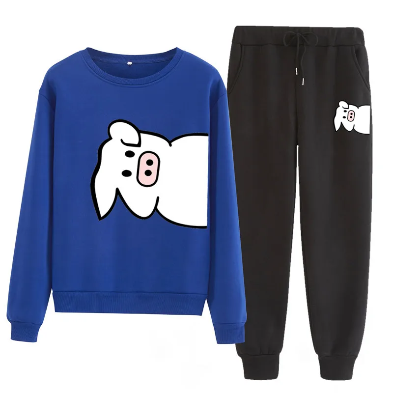 Tl33 спортивный костюм свободного покроя на зиму для женщин спортивные Комплект из