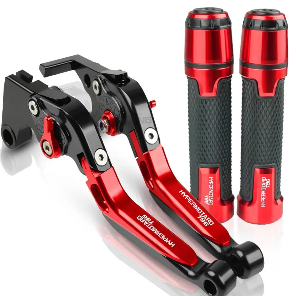 

FOR DUCATI HYPERMOTARD796 2010 2011 2012 Motorcycle Folding Brake Clutch Levers AdjustableHandlebar Grips Ends HYPERMOTARD 796