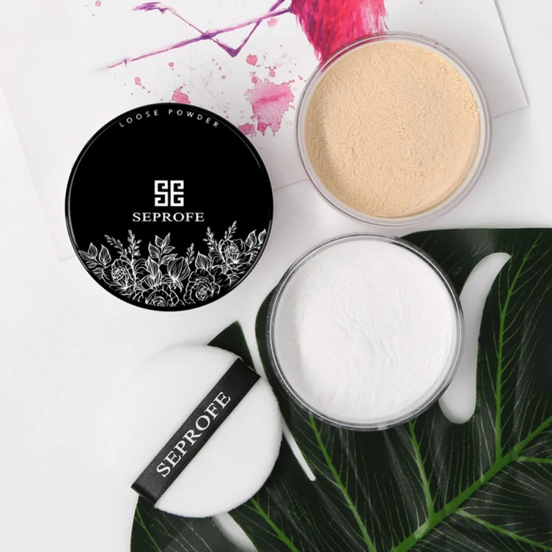 Натуральная пудра для жирной кожи стойкая водостойкая макияжа косметическая