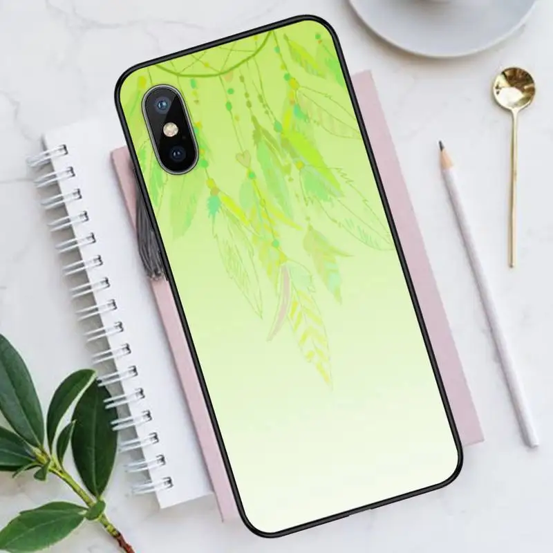 

Dream Catcher Good Luck Feather Phone Cases for iPhone 11 12 pro XS MAX 8 7 6 6S Plus X 5S SE 2020 XR Luxury brand shell coque
