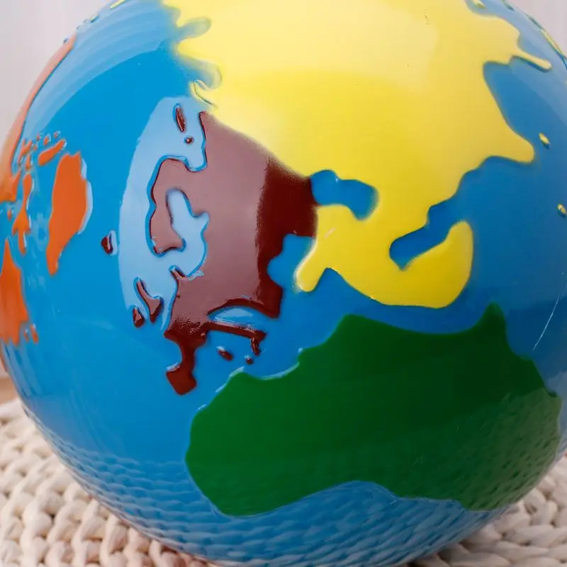 

Montessori Geography Material Globe Of World Parts Kids Early Learning Toy