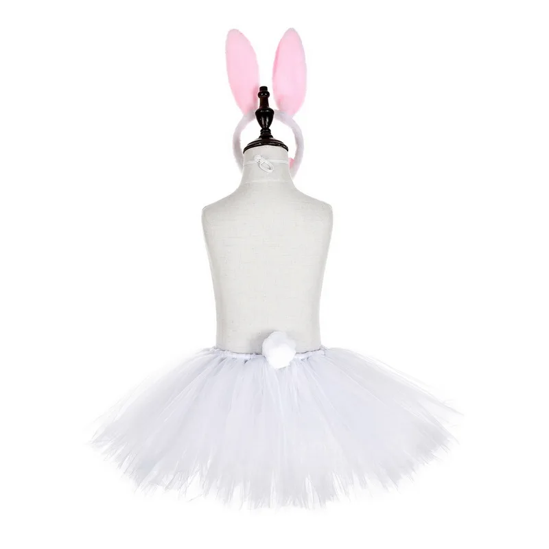 

New Rabbit Girls Tutu Set Cute Fluffy Tulle Skirts Baby Children Halloween Party Easter Bunny Costume 1-8T