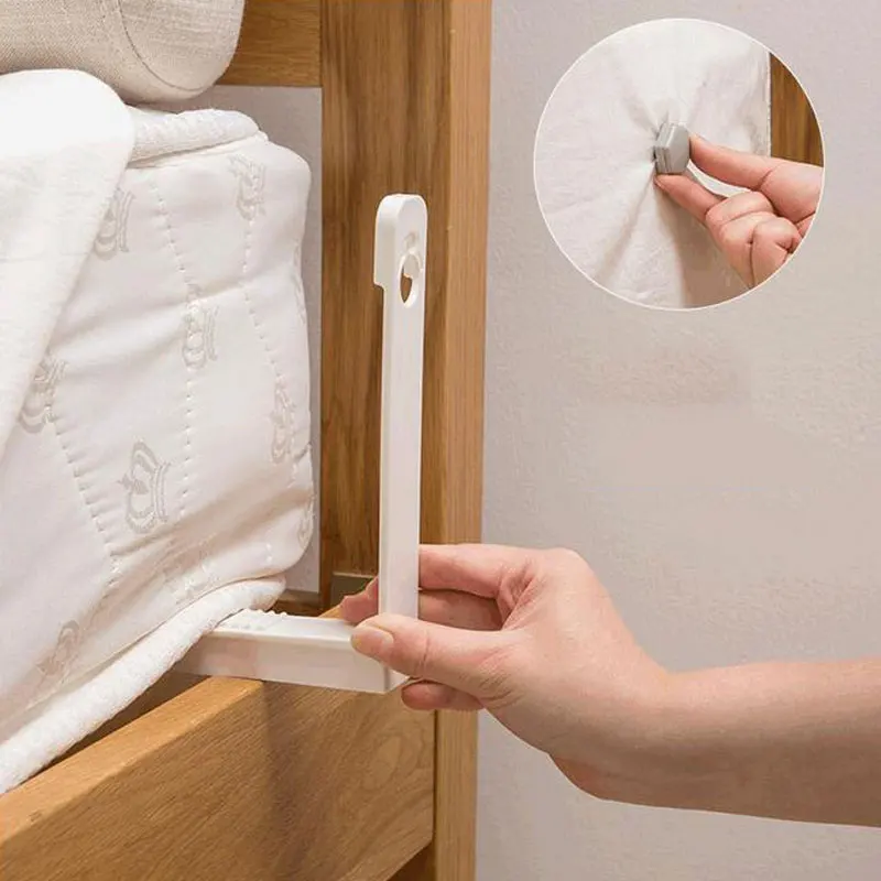 

4Pcs/Set Bed Sheet Clip Bed sheet Belt Fastener Mattress Non-slip Quilt Covers Sheet Holders Gripper Fastener Clips for Bed Sofa