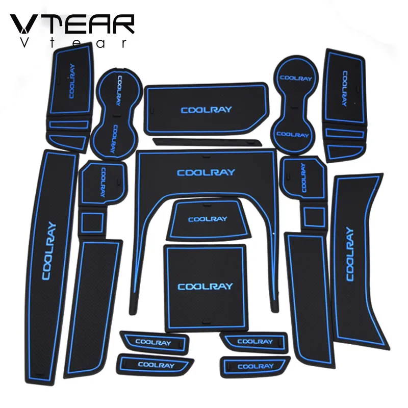 

Vtear для Geely Coolray SX11 BelGee X50 противоскользящая накладка на дверь автомобильный коврик для чашки внутренний слот подушка для стайлинга аксессуары Запчасти