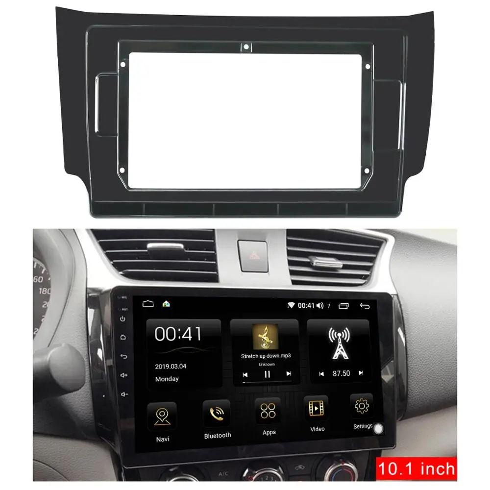 10.1inch Car Fascia For NISSAN SYLPHY SENTRA 2012 2013- 2020 Double Din Frame Audio Fitting In-dash Mount Installation Panel | Автомобили