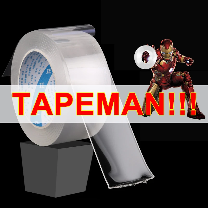 3 м нано волшебная лента двусторонняя для стен акриловая многоразовая