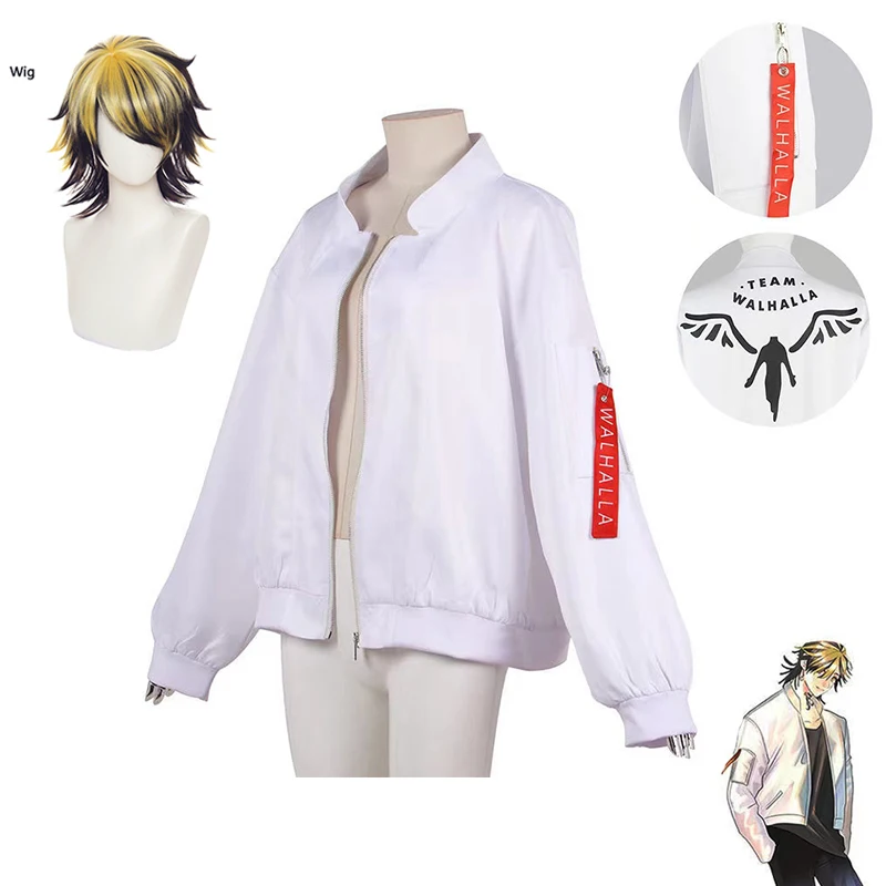 

Костюм для косплея пассажиров AnimeTokyo, ханемия казатора, пальто, штаны, парик, полный комплект, Mikey Draken, для детей, взрослых, на Хэллоуин, Рождес...