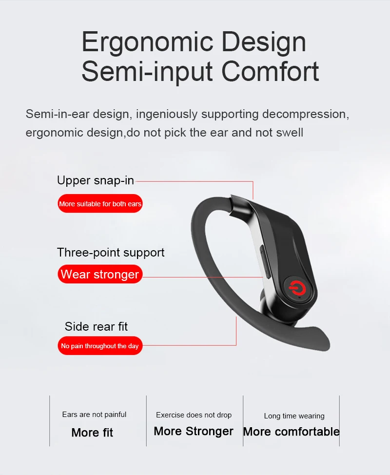 TWS Bluetooth наушники спортивные наушники с шумоподавлением истинные Беспроводные наушники с микрофоном водонепроницаемый дисплей power Pro