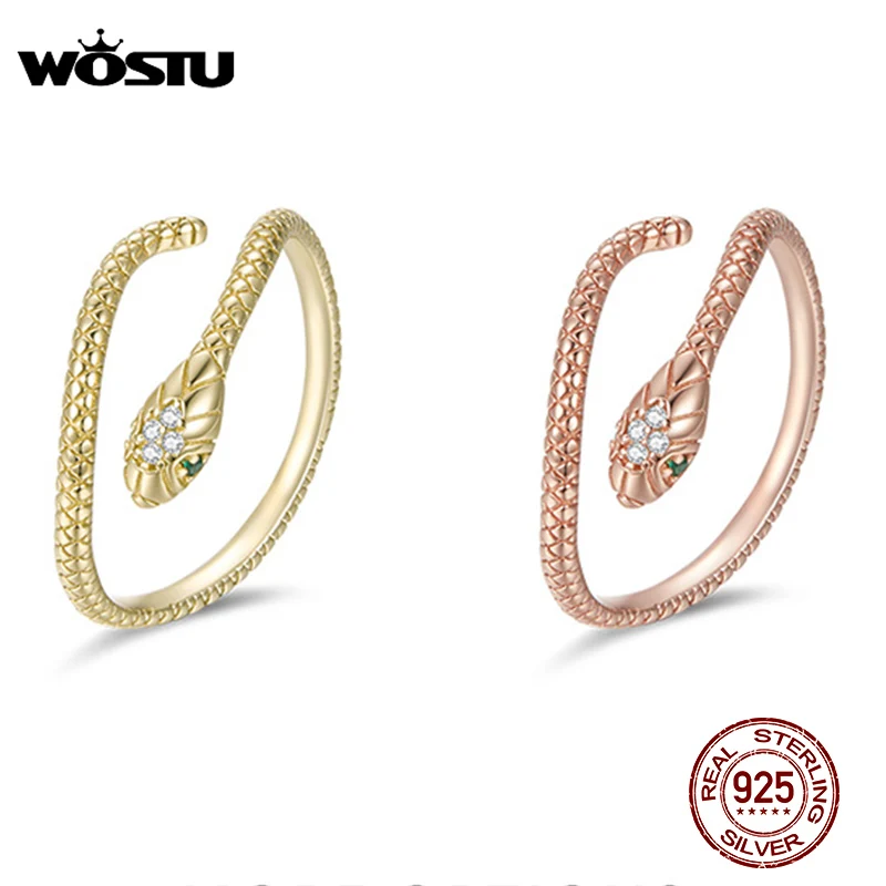 

Женское кольцо из серебра 925 пробы, в виде змеи