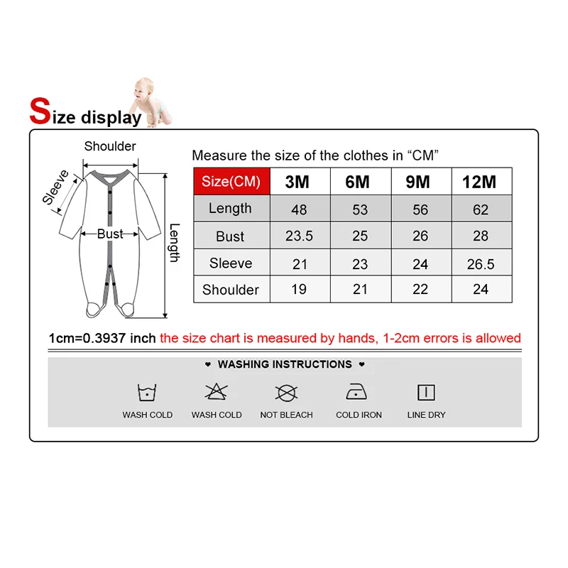 1Piece Baby Romper Cotton Long Sleeve Cartoon Newborn Clothes For Boys With Cute Animal Girls jumpsuits Infant Toddler Outfit | Мать и