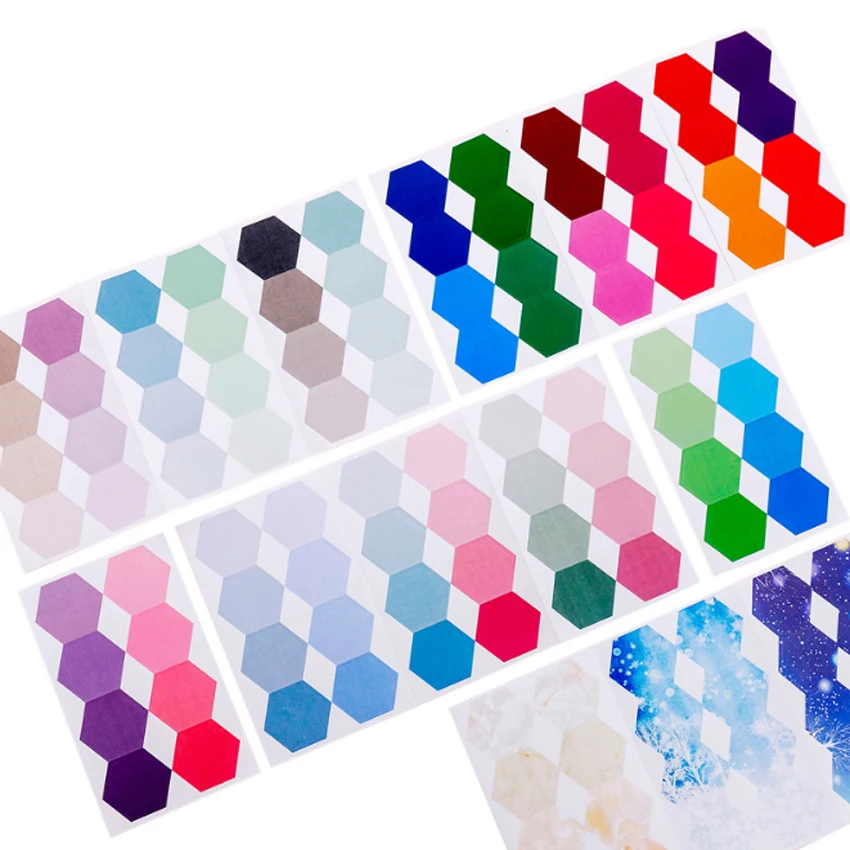 Стикеры для заметок градиентные наклейки учебы и офиса 24 дюйма шестигранный