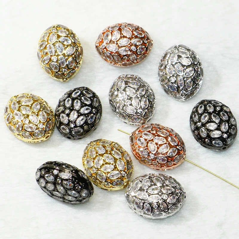 

4Pcs Bead zircon Charms Mix color jewelry charms Accessories for jewelry making zircon pendant gift for lady 50270
