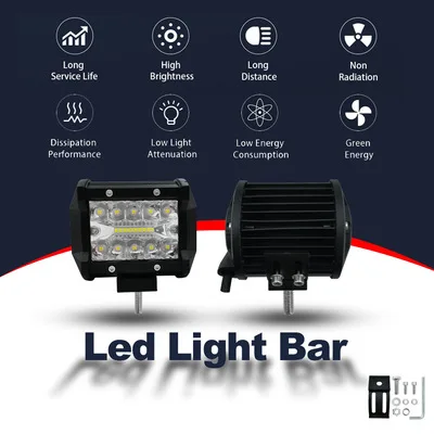 1 шт 60W светодиодный автомобильный светильник прожектор Светодиодный бар 4x4