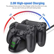Для PS4 Зарядная база беспроводной игровой контроллер зарядное устройство двойная Зарядная база светодиодный дисплей игровой контроллер зарядное устройство для PS4