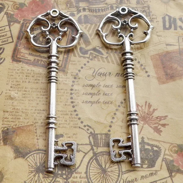 

Ручная работа серьги шармы; Аксессуары Diy для ювелирные изделия, браслет с подвеской в 1 шт. 83x31 мм старинное серебро Цвет-бреллоки для ключей