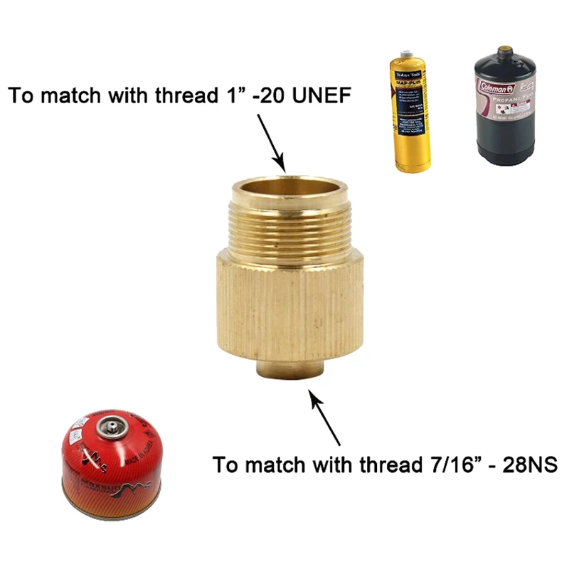 Camp газовая плита Adapter1 &quot 20 UNF конвертер Lindal клапан канистра to7/16&quot 28UNF зеленый