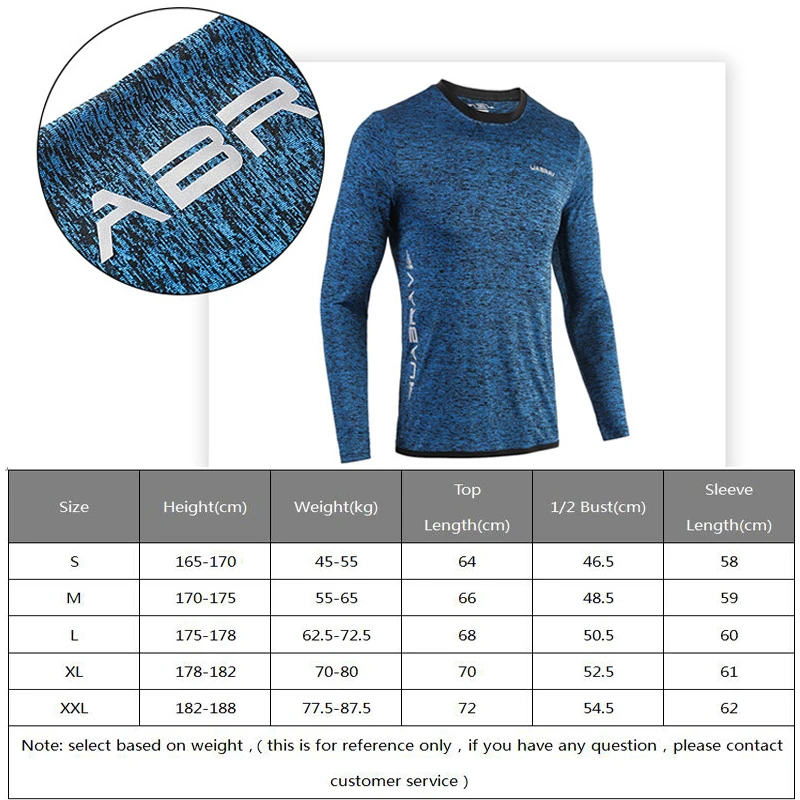 

2020 New Running Shirt Men's Rashgard Long Sleeve Gym Shirt Sportswear Compression Dry Fit shirts For Men Fitness Sport T-Shirts