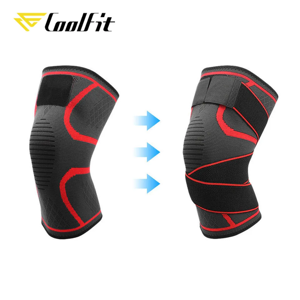 CoolFit 1 шт. двойное применение компрессионные наколенники Ремешок съемный