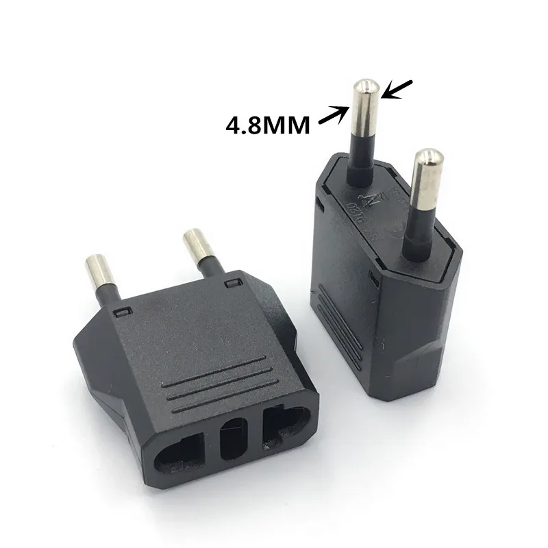 4 8 мм EU US Plug Adapter China to Европейский адаптер для поездок Electric Converter Power розетки AC