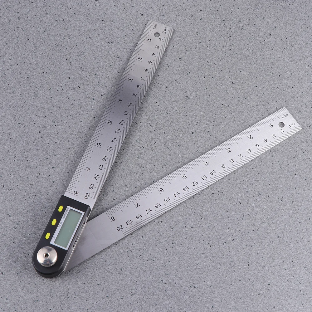 

Digital Angle Finder Rule Stainless Steel Protractor Angle Ruler Definition Goniometer(200mm/Without Battery)
