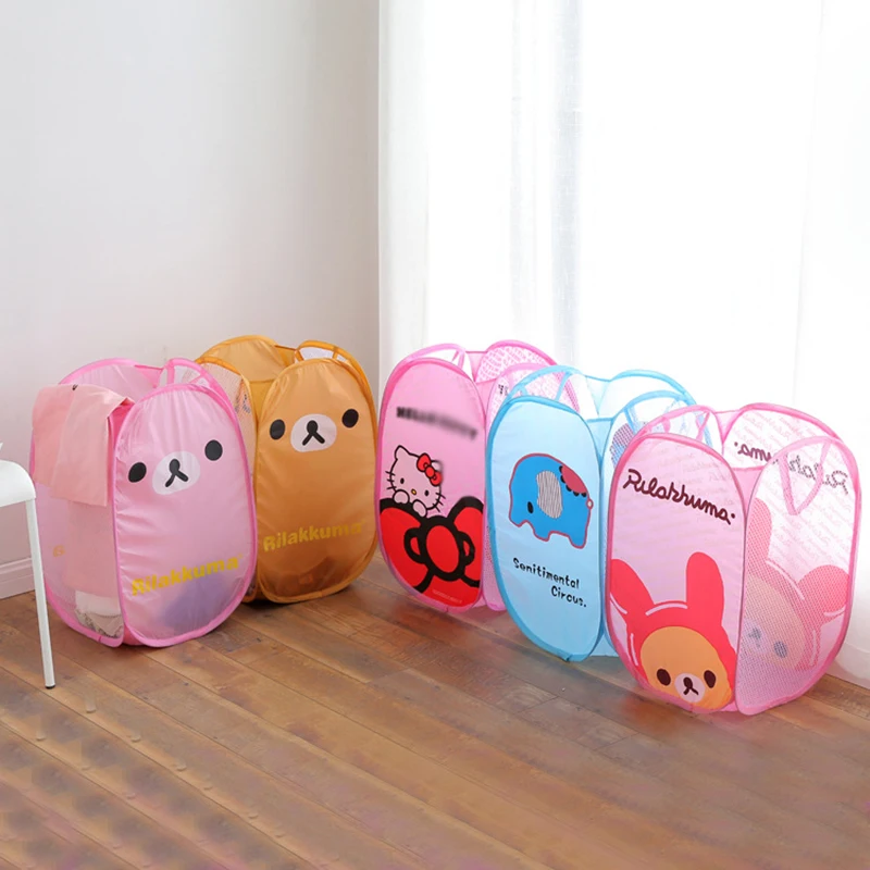 Мультяшная складная корзина для белья хранения шкаф органайзер E76|Корзины