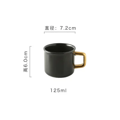 Американский Phnom Penh Керамика черный с золотом кружка Винтаж матовая черная high-end