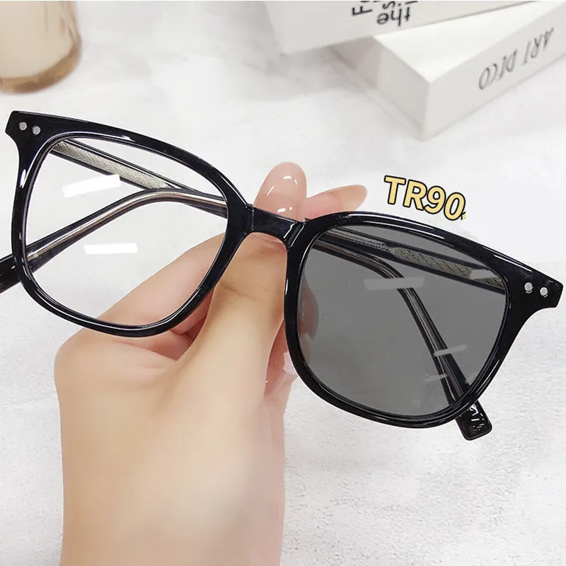 Фотохромные очки для чтения, Квадратные прозрачные очки, оправа для очков TR90, очки для дальнозоркости для женщин