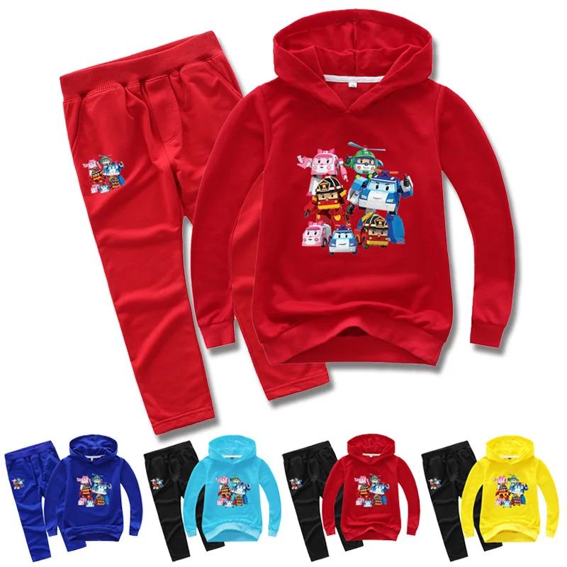 

Kids Clothing Sets 2PCS Boys Girls Children's Set Cartoon animal printing Clothes sport Suit Outwear Hoodies+Long Pants