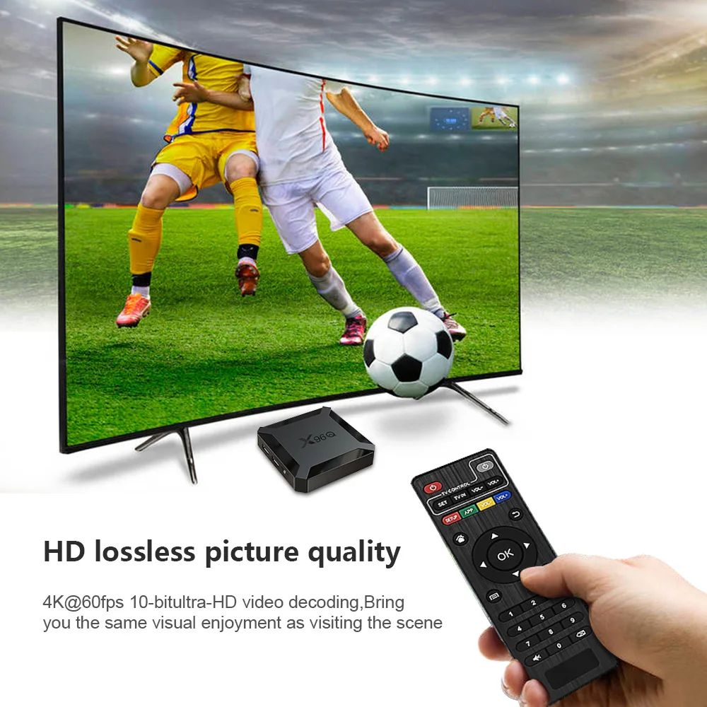 Xgody Smart TV BOX Android 10.0 X96Q 4K HDMI 2.0A 2.4G Wifi Allwinner H313 Quad Core 1G 8G 2GB 16GB Media Player Set Top Box EU |