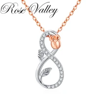 rose valley rose flower pendant necklace for women cross pendants fashion jewelry girls gifts rsn030