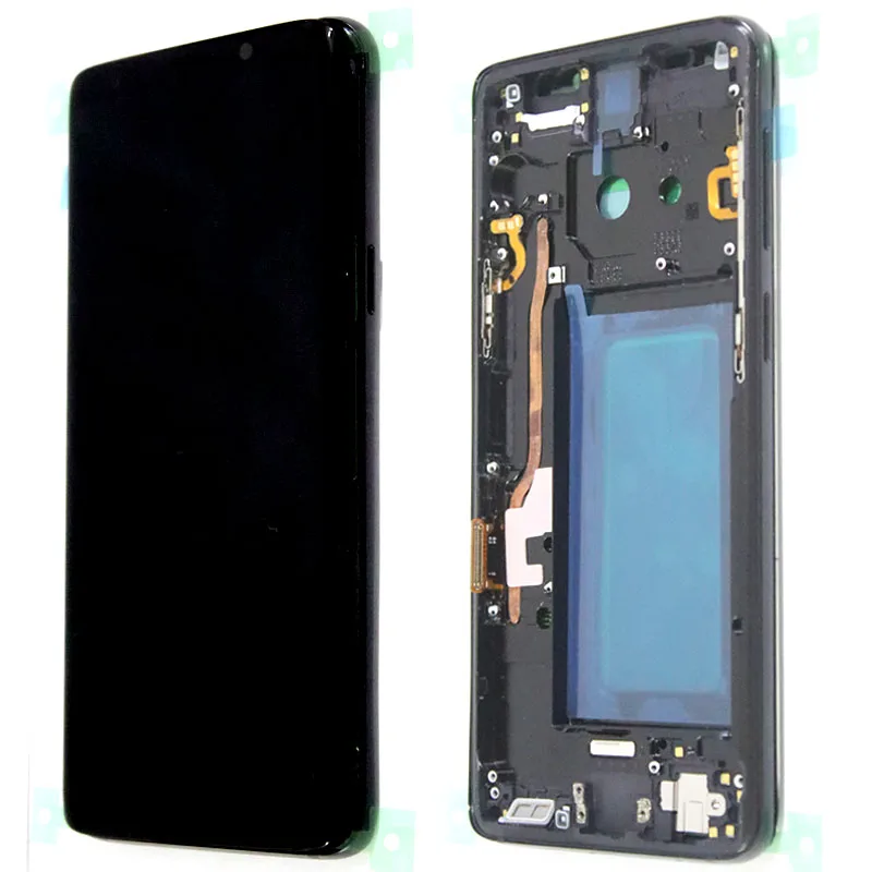 Pantalla Super AMOLED Original para Samsung Galaxy S9, S9 Plus, S9 +, digitalizador de pantalla t&aacute;ctil LCD con piezas de reparaci&oacute;n de vidrio trasero, 1 Juego-2