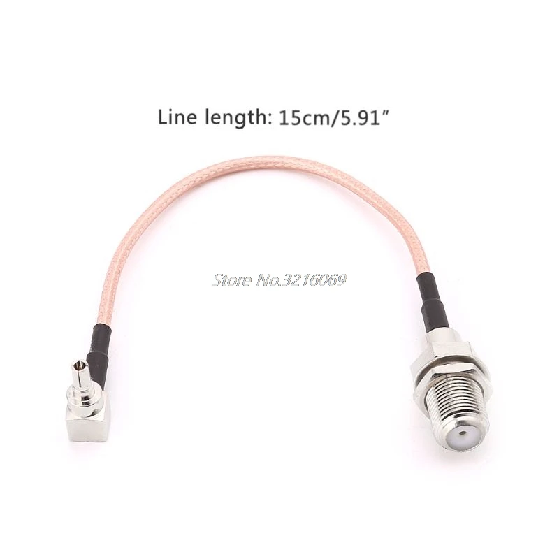 F Тип гнездовой разъем для CRC9 мужской правый угол RG316 кабель Pigtail 15 см HUAWEI модем