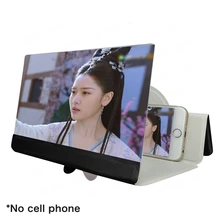 5D Screen Amplifier Folding Leather Mobile Phone Magnifying Glass HD Stand Video Amplifier Bracket Enlarge Stand Eyes Protection