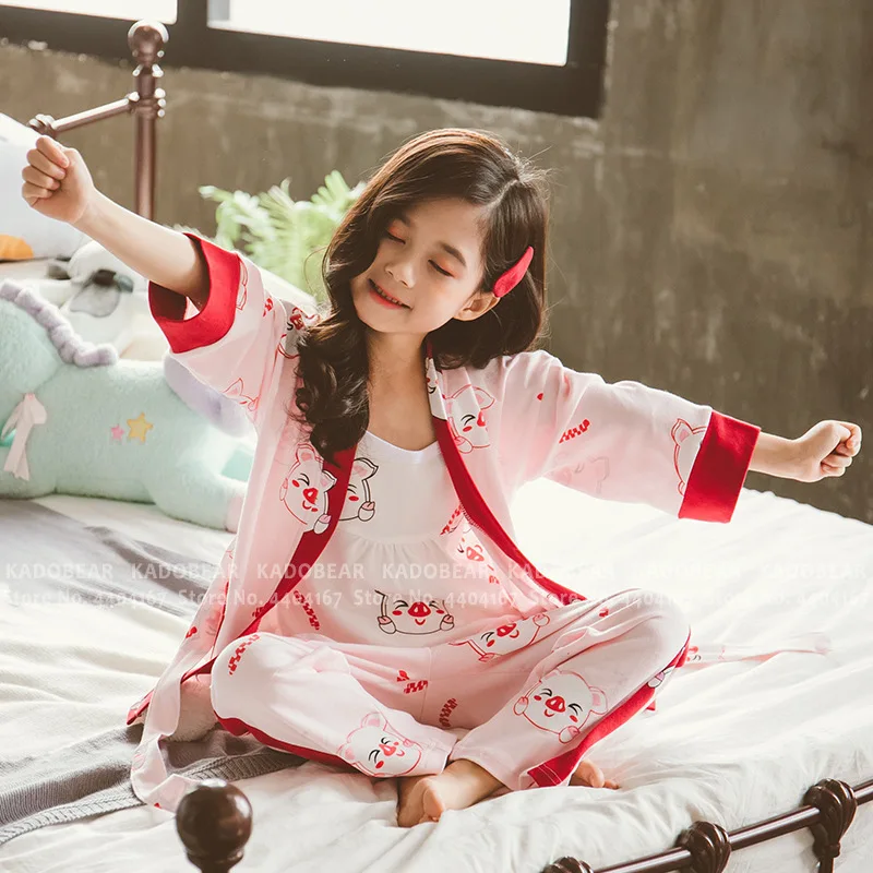 Детская одежда с рисунком поросенка рождественские пижамы хлопковый для