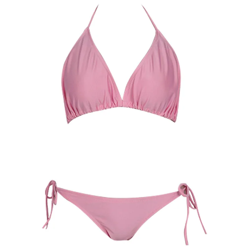 

European and American Sexy Three-Point Bikini Push Up Split T-Back Beach Hot Spring Swimsuit Female Asian Girl Sunbathing