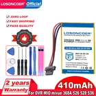 LOSONCOER 410 мАч литий-полимерный Батарея для видеорегистратор MIO Mivue 368A 526 528 536 568 408A 518 538 658 668 680 688 618 Mio Mivue 698 772