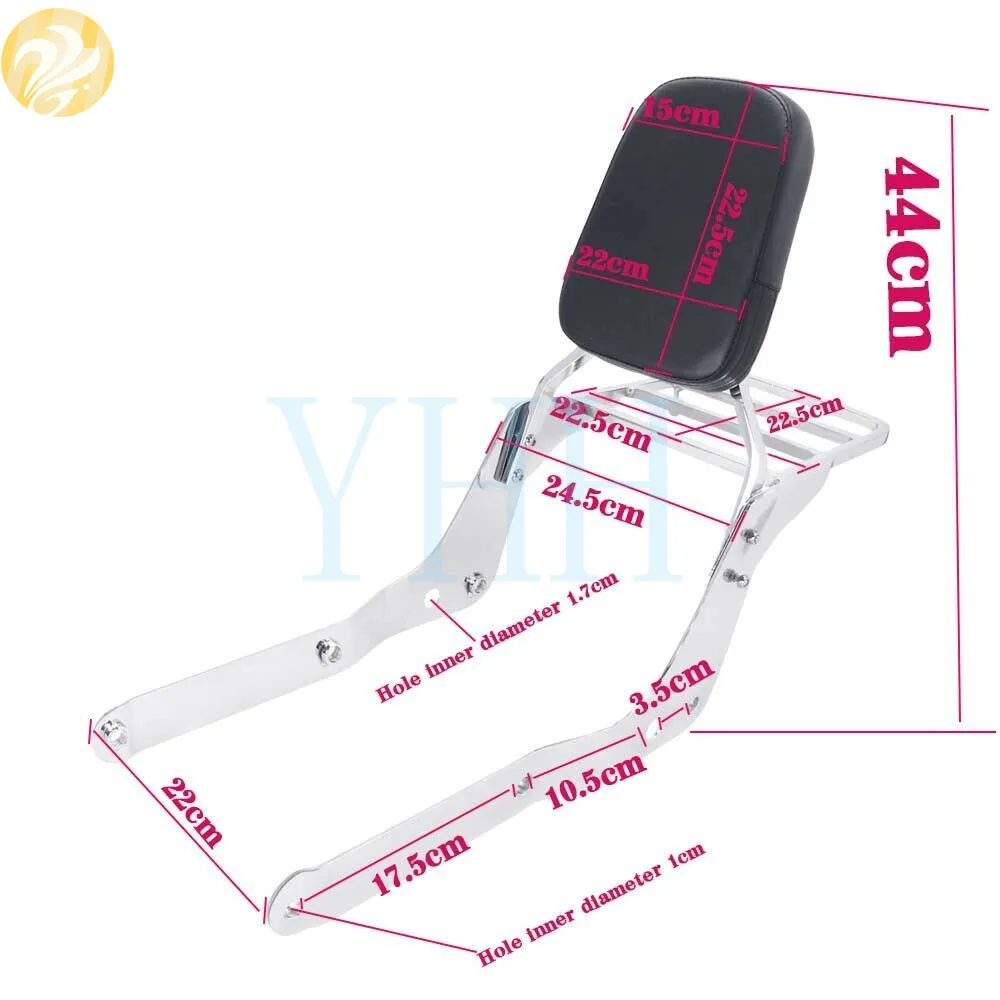 Хит продаж спинка для пассажирского мотоцикла и багажная стойка Honda Shadow Aero VT750 04-12